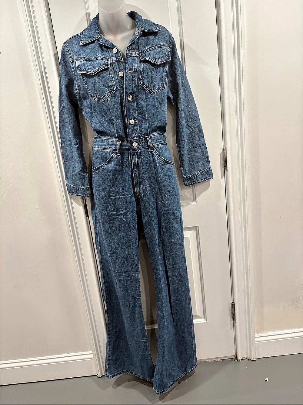 Levi's Western Jumpsuit Denim Wide Leg Blue